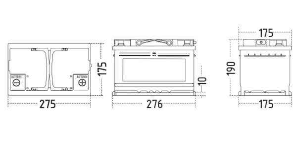 Akumulator Sznajder STANDARD 74Ah 680A - obrazek 2