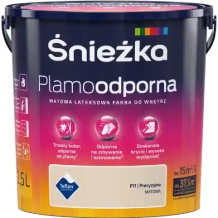Farba Śnieżka plamoodporna 2.5L
