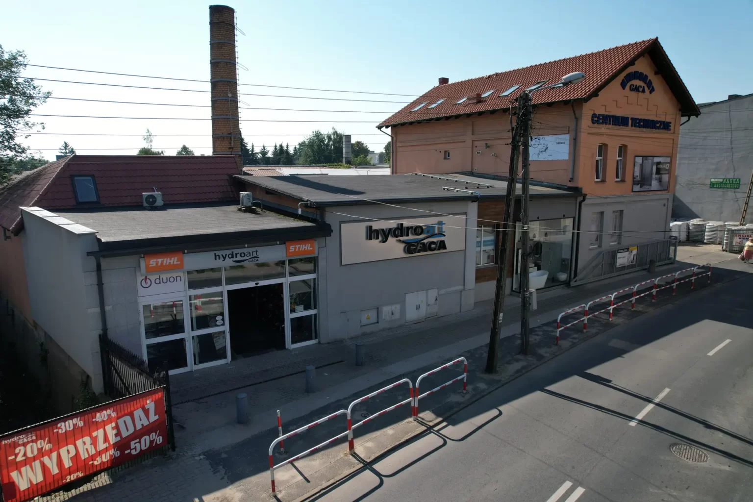 HydroartGaca - z drona (ulica)